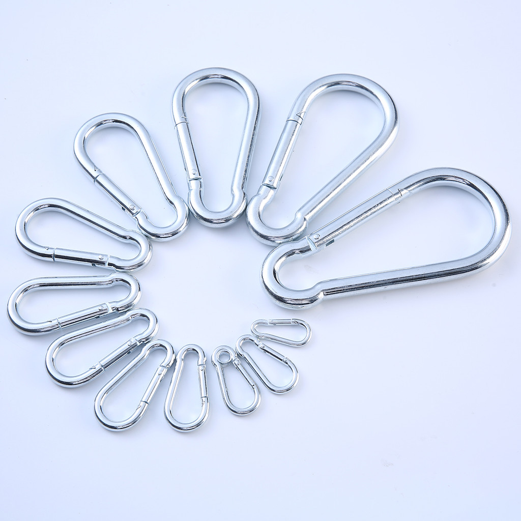 

1/4PCS Key Ring Spring Snap Hook Carabiner Clips Keychain Heavy Duty Quick Link Hook for Camping Hiking Travel
