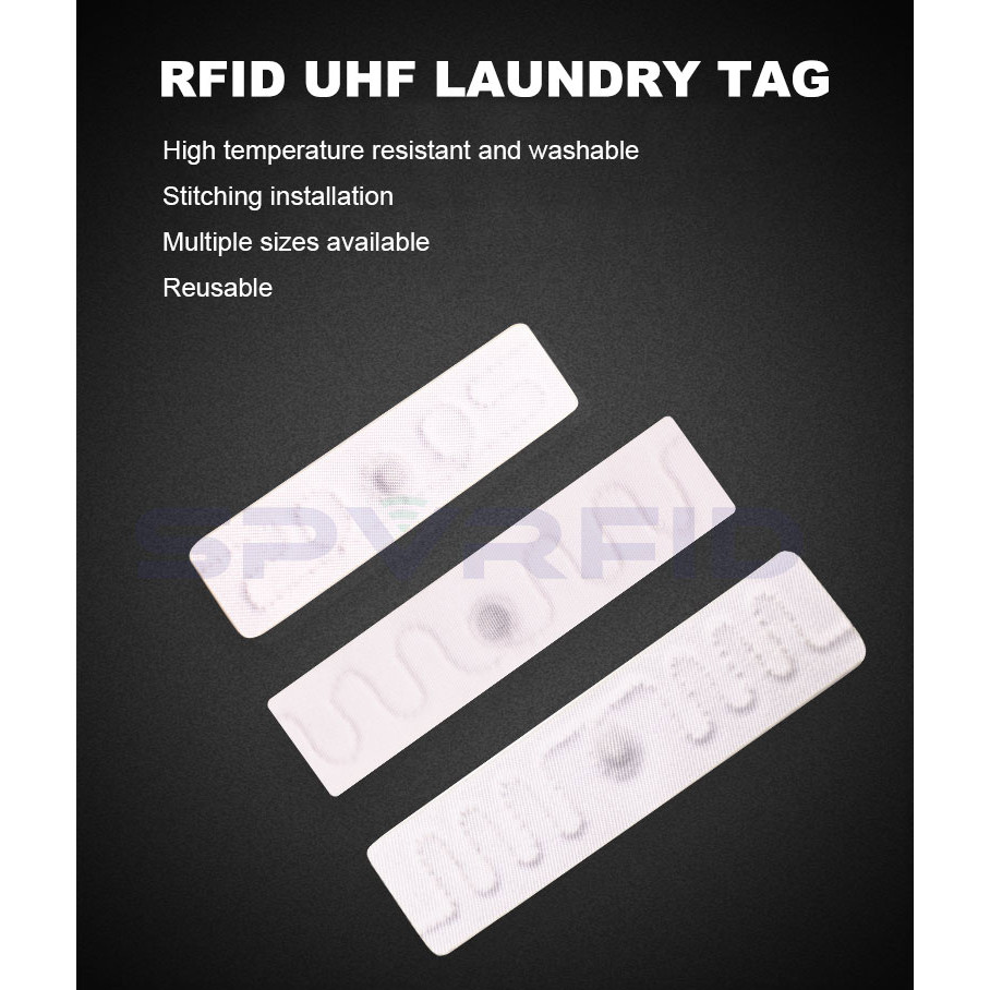 Washable UCODE9 RFID Linen Fabric Laundry Tag