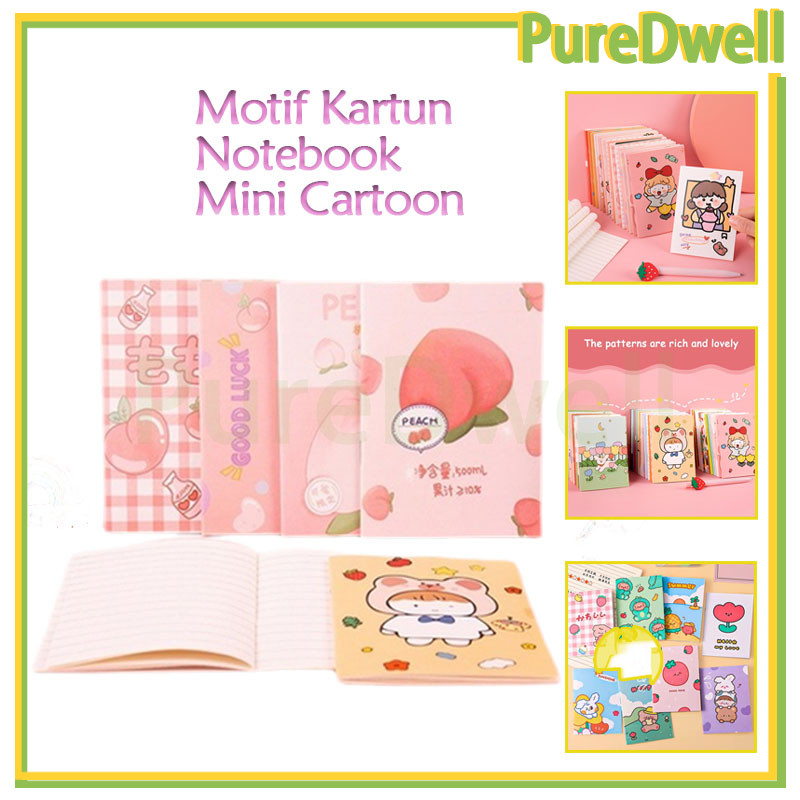 

Buku Tulis Mini/Motif Kartun Notebook Mini Cartoon/Mini Notepad/Buku Memo Kecil