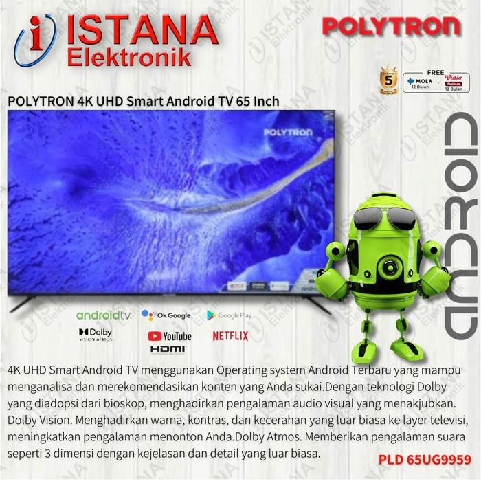 POLYTRON UHD 4K ANDROID DIGITAL TV 65 INCH PLD 65UG9959