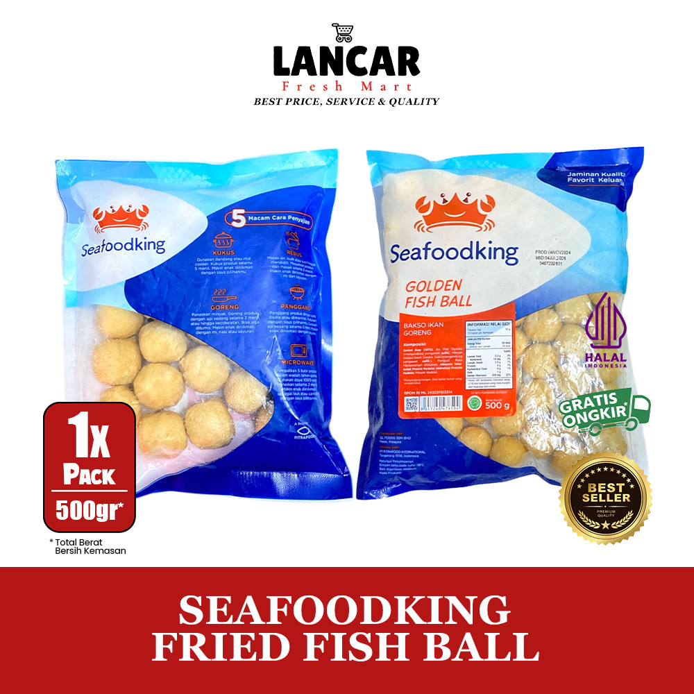 

SEAFOODKING FRIED FISH BALL (B) 500GR / BAKSO IKAN GORENG 500 GR