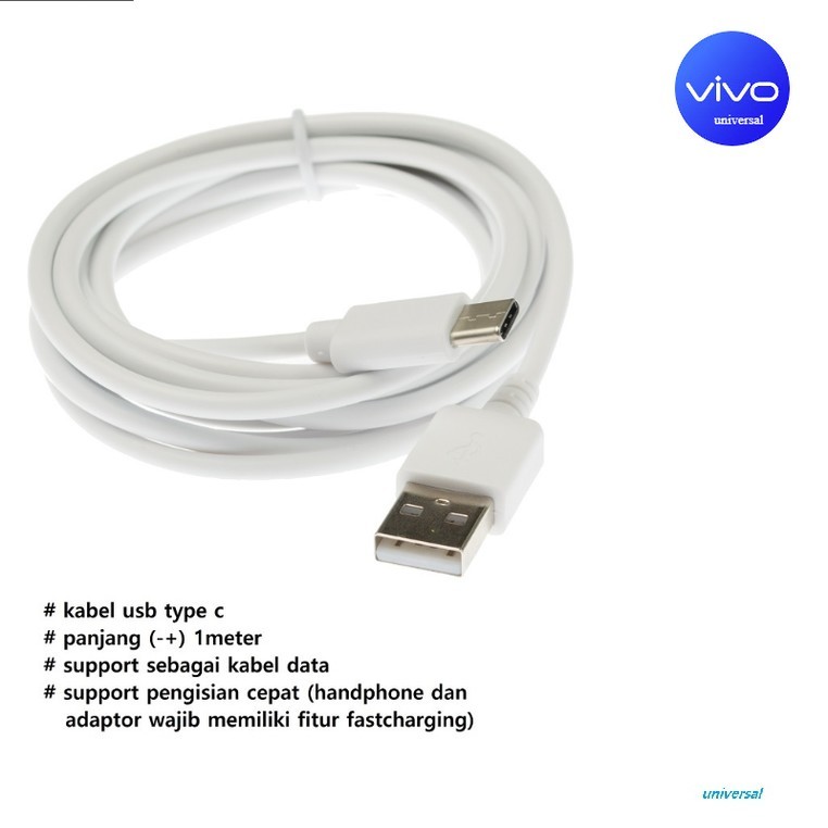 usb type C kabel charger vivo iQOO 11 (V2243A/PD2243F) - vivo iQOO 11s (V2304A) - vivo iQOO 11 Pro (