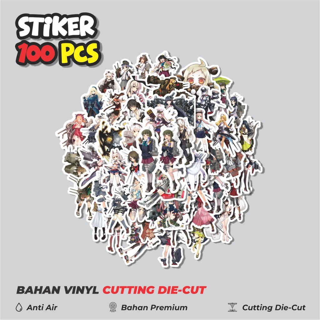 

Terbaru! 50 pcs Stiker Anime Game Series Kantai Collection Character 10 Dekorasi Lucu Kreatif untuk Notebook, Skateboard, HP