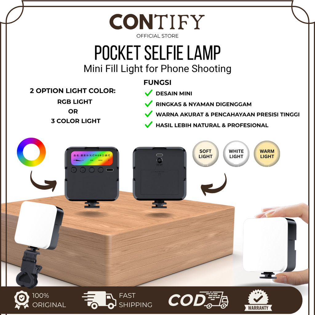 Lampu LED Mini Lampu Fotografi Untuk Handphone | Kamera Lampu Portabel Lampu LED Untuk Konten Kreato