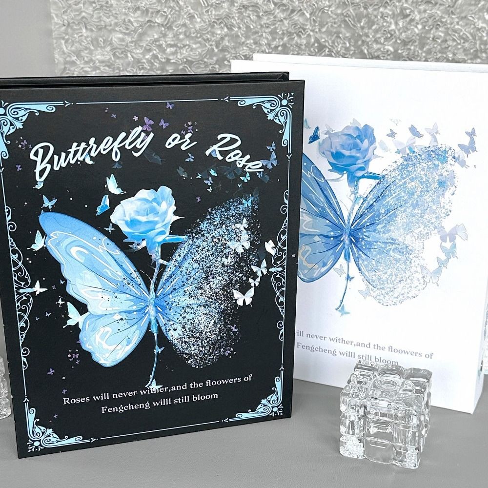 

Butterfly Design A5 Photo Album Loose-leaf 3-inch Size 3-inch K-pop Idol Photo Binder Photocard Collection Booklet Fan Meeting