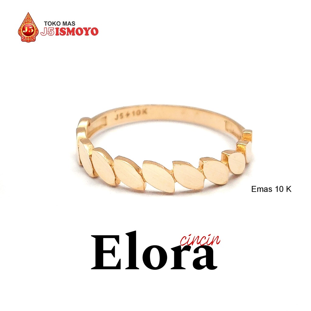 Cincin Emas Mas Asli Model Elora J5 Ismoyo