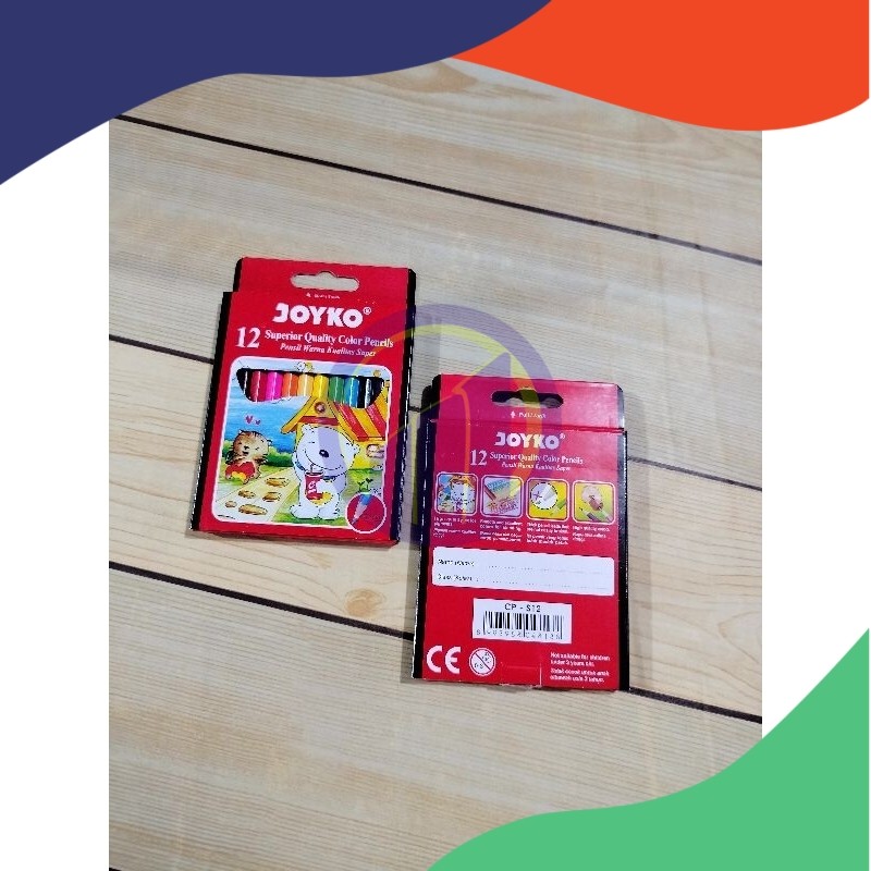 

(Pcs) Pensil 12 Warna Joyko CP-S12 Pendek (Min. order 12pcs)
