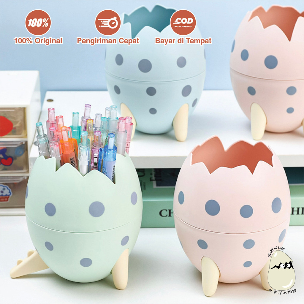 

Tempat Pensil l Pen Holder l Organizer l Retro Desk Organizer Dinosaurus Plastik Tempat Pen l Brush