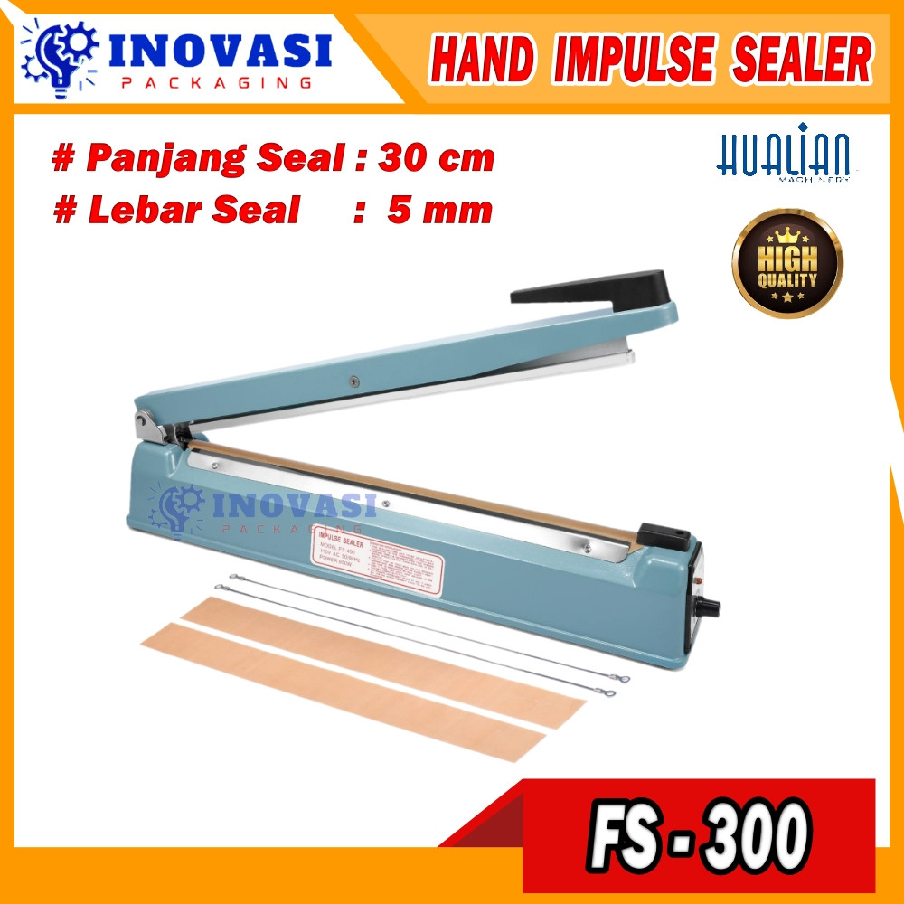 Hand Impulse Sealer FS-300 Mesin Press Perekat Plastik Lebar 5mm