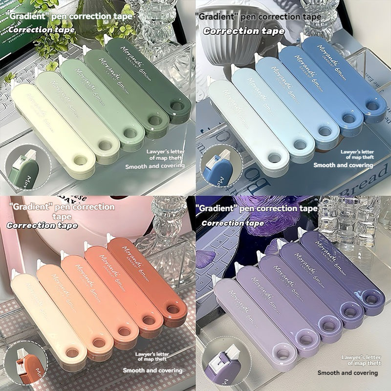 

Gradient Correction Tape Set Flip Strip Correction Tape Mute Correction Tape Multi-color Stationery