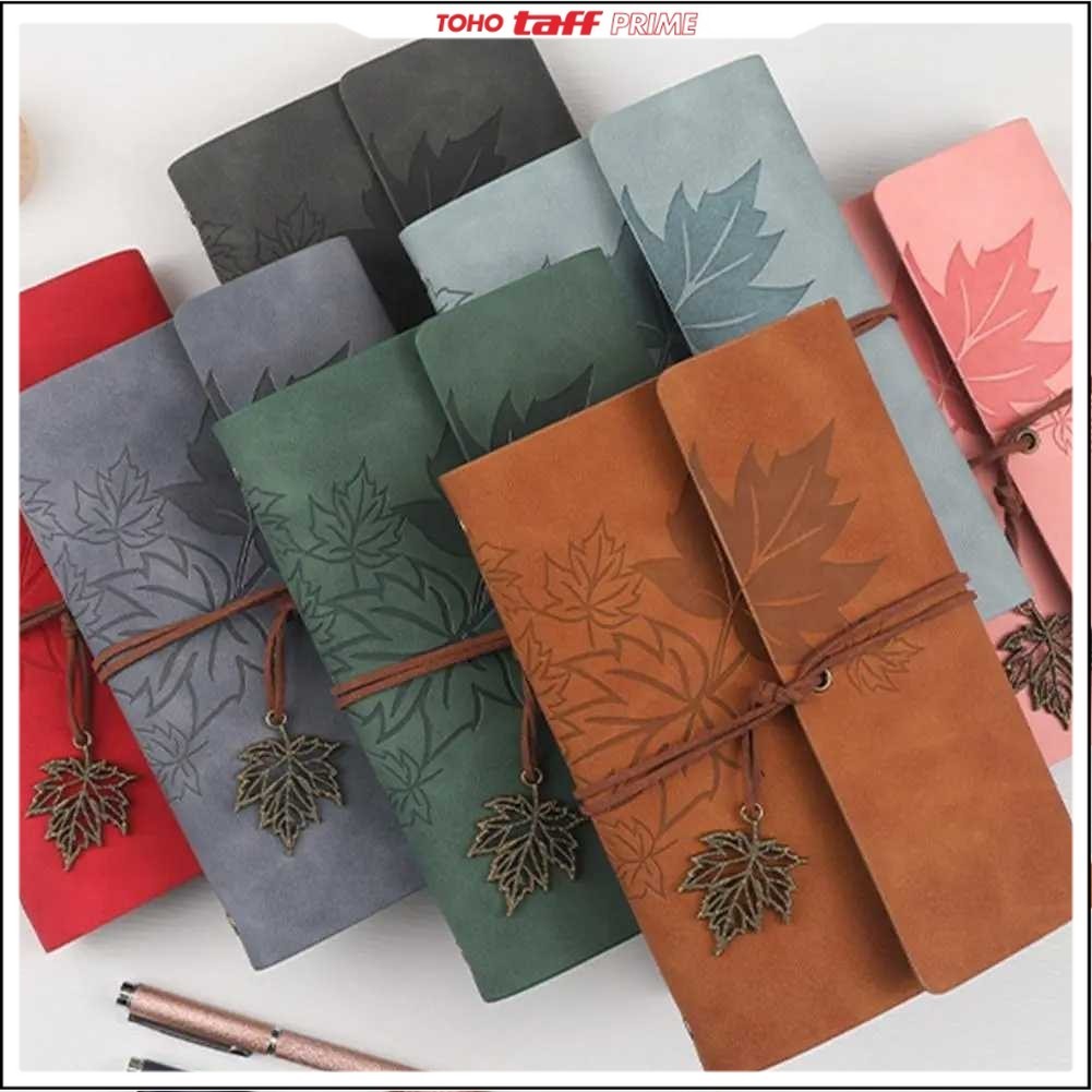 

Toddi Buku Catatan Harian Binder Kulit Retro Maple Leaf - LD-A1