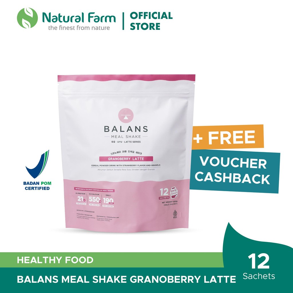 Balans Meal Shake GranoBerry Latte - 12 Sachet