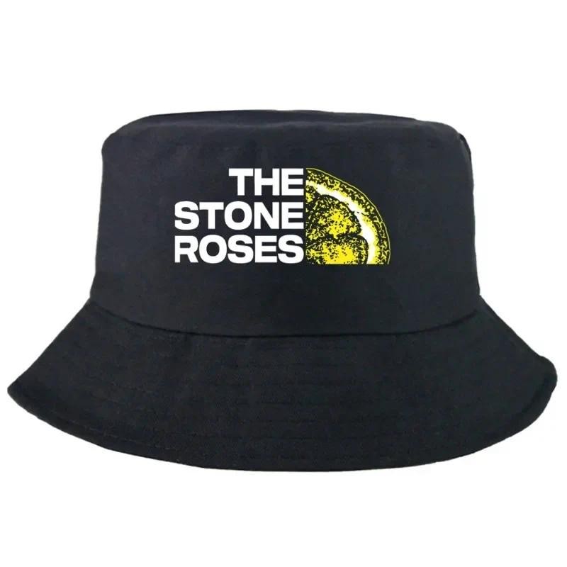 Funny Rock Stone Roses Bucket Hat Summer Woman Foldable Bucket Hat Man Harajuku Unisex Outdoor Sunsc