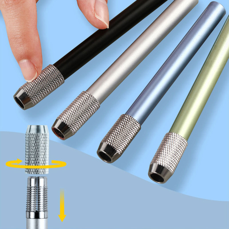 

Adjustable Metal Anti-slip Pencil Lengthener Pencil Extender Holder for Colored Sketch Pencils School Office Stationery Supplies