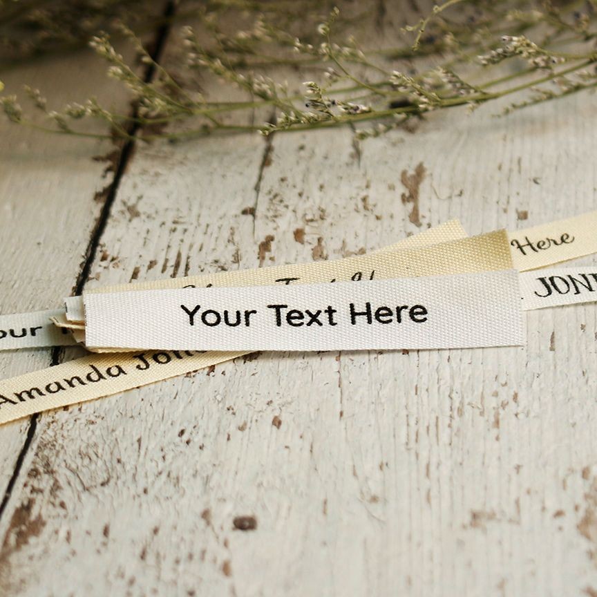 

Handmade Cotton Label with Logo or Text, Sewing Accessories, Tags for Knitted Things, Custom,Personalizada, Gift Tags, 12x70mm