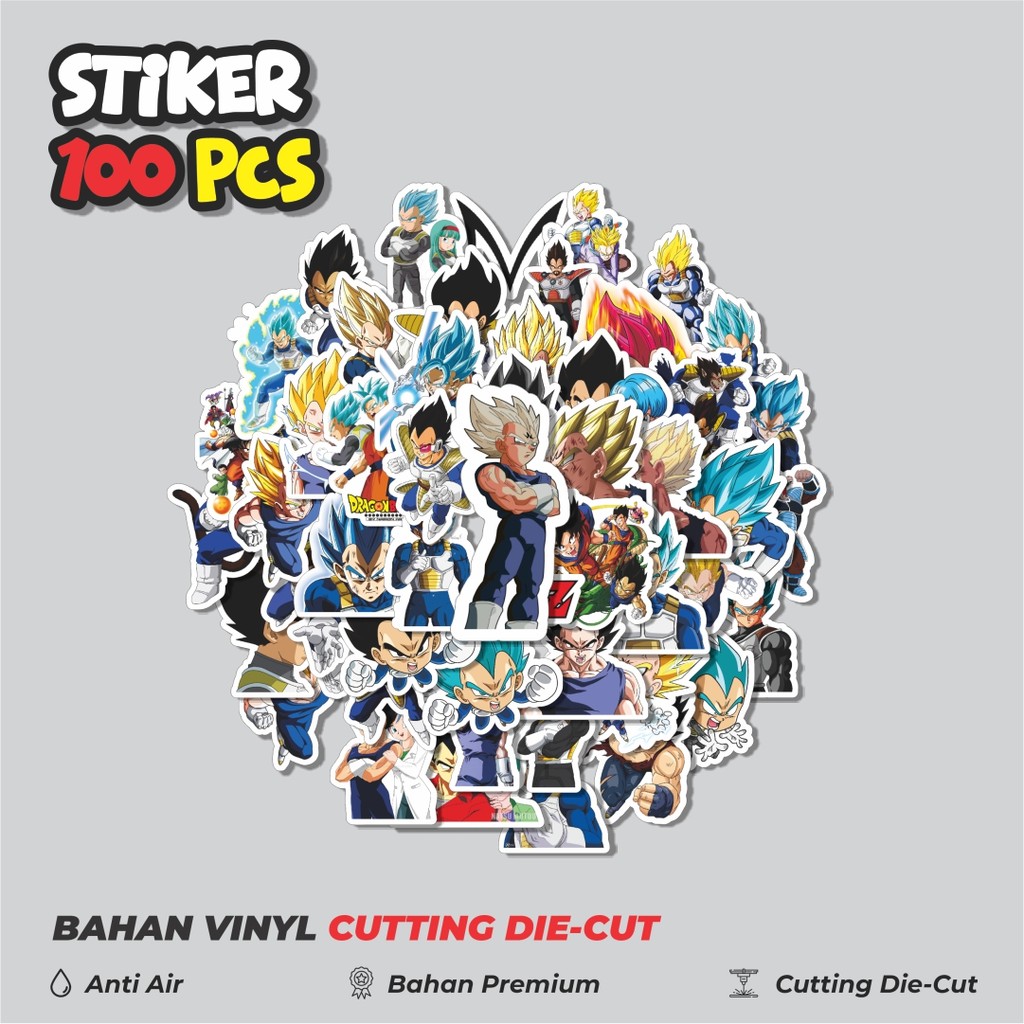 

Terbaru! 50 pcs Stiker Anime Series Dragon Ball Character Prince Vegeta V2 Dekorasi Lucu Kreatif untuk Notebook, Skateboard, H
