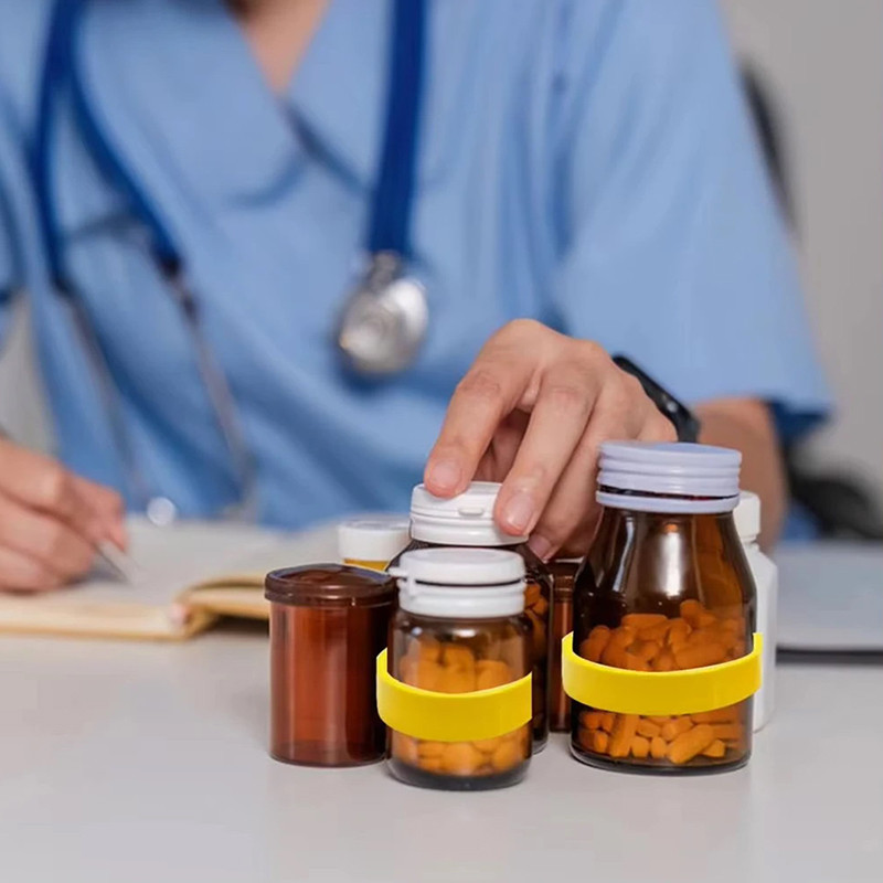 

9/18/36PCS Marker Pill Bottle Label Clip With Marker Pen Pill Container Label Clamp For Easy Medication Identification