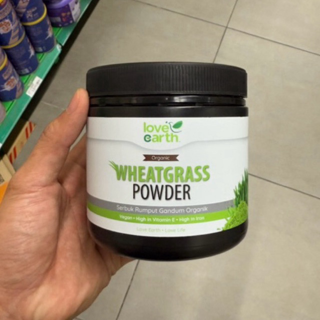 

love earth organic wheatgrass powder 185gr / organic moringa powder 185gr
