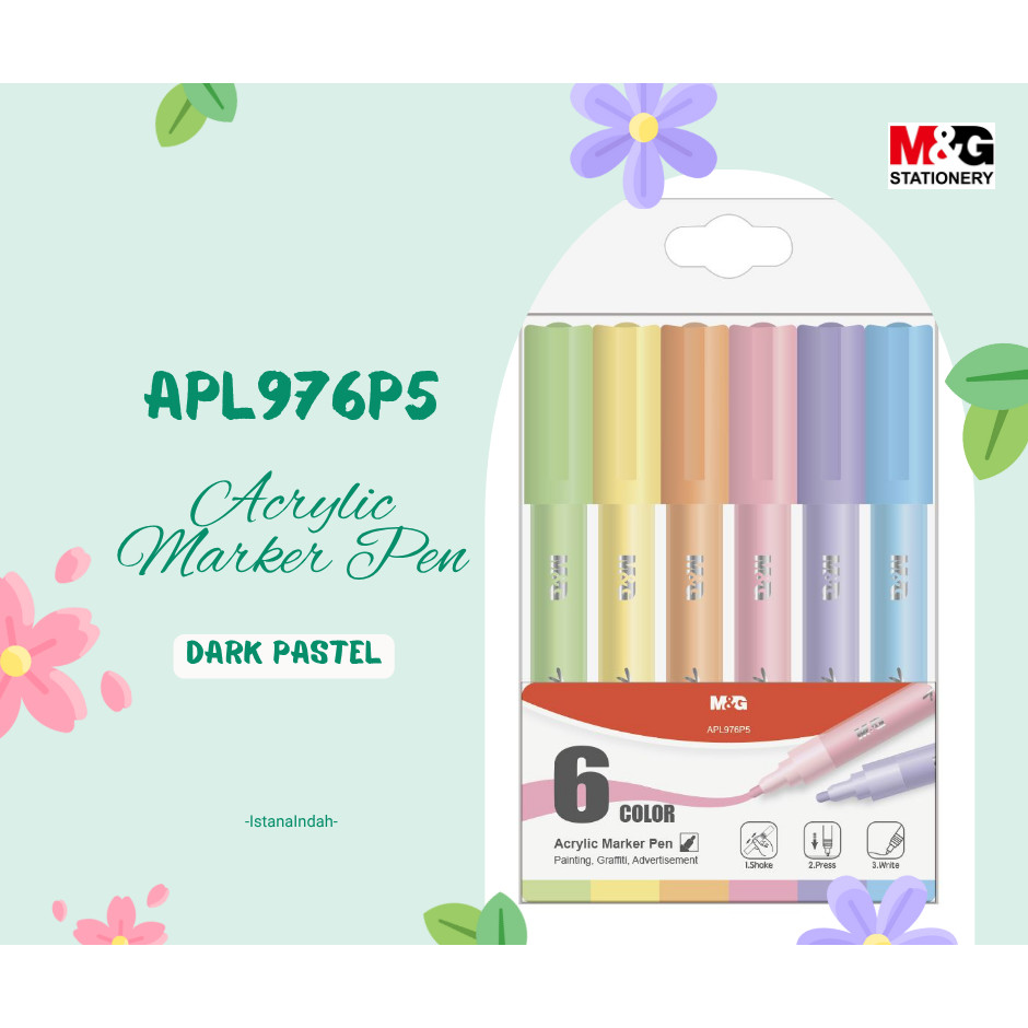 

M&G Acrylic Marker Dark Pastel Colour 6PCS APL976P5