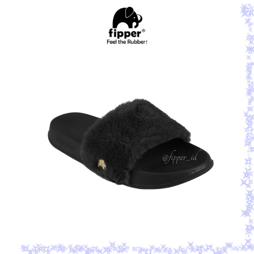 Fipper - Slip On Fluff Black / Black / Metallic Bronze
