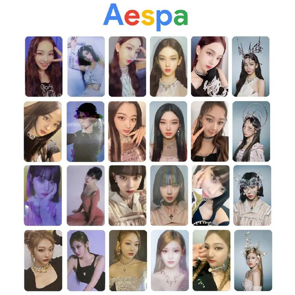 (ISI 25PCS) Flashcard AESPA 2024 Season Greeting 2025 - Potocard PC aespa 2 Sisi Kartu Kpop Merch
