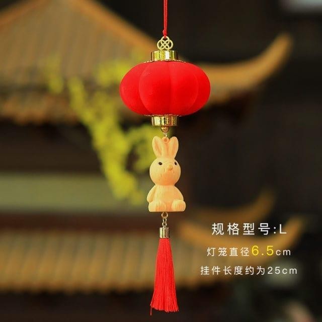 Tempelan 3D Imlek 2023 FU Kelinci Stiker Pintu Aksesoris Imlek 2023 - 3D 35x35cm - A