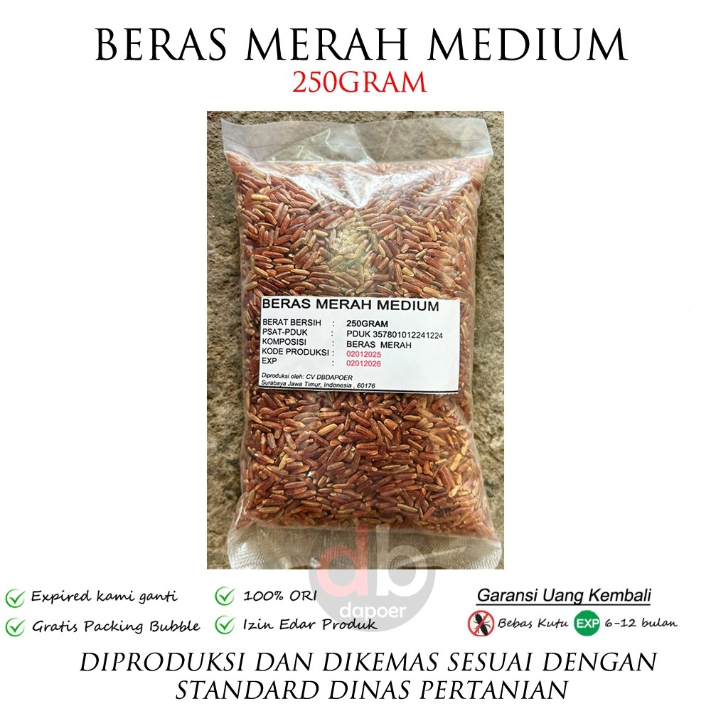 

Beras Merah Pandan Wangi 250gram