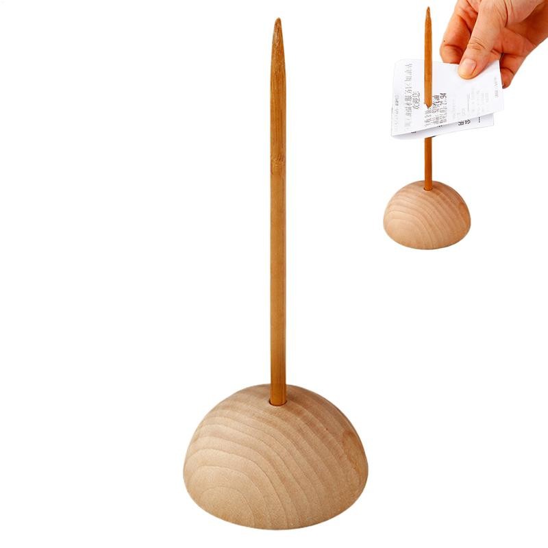 

Wooden Desk Receipt Holder Safe Memo Holder Spike Stick For Bill Receipt Note Paper Order Office Desk For Home