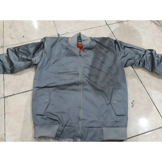 Jaket AU Polos Abu | Biru | Jaket Bomber Polos - Jaket TNI