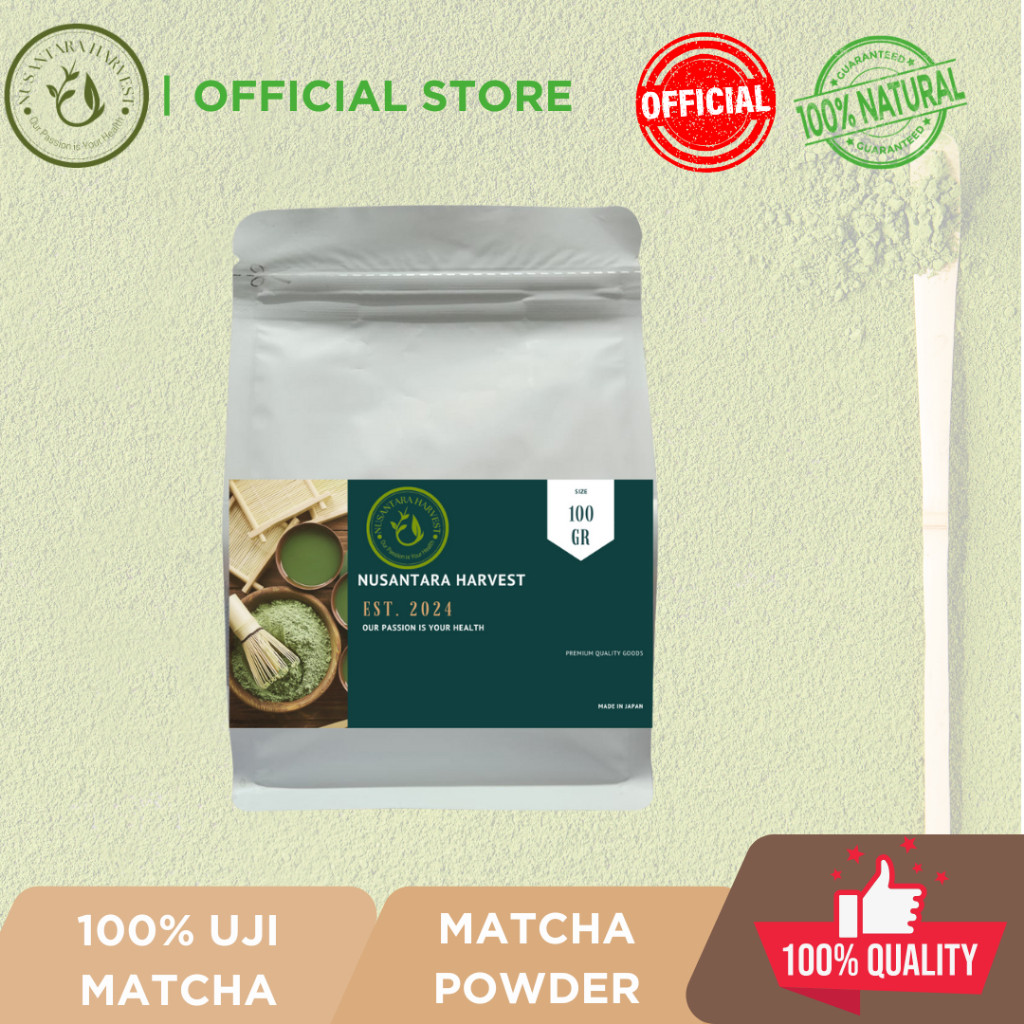 

100% Pure Uji Matcha Japan - Bubuk Matcha Premium Grade 100g terlaris