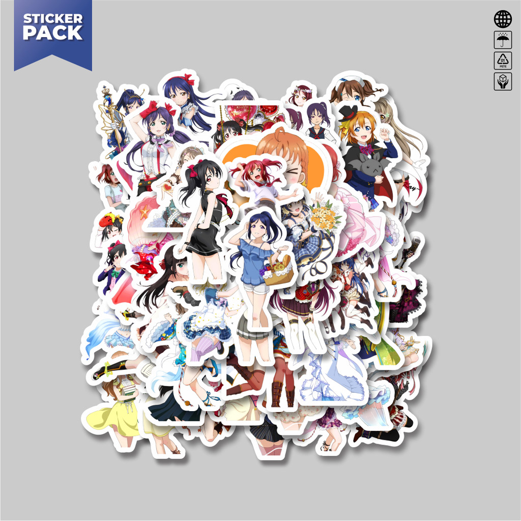 

[100PCS]Stiker Pack Stiker Anime Series Love Live Character Mix 9 Aesthetic Vinyl Anti Air Dekorasi Sticker Laptop Buku Journal Koper Helm Casing HP Gitar Helm Skateboard