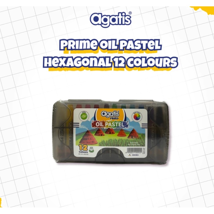 

AGATIS Prime Oil Pastel Hexagonal 12 Warna