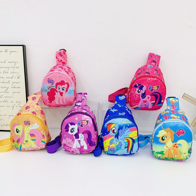 My Little Pony Chest Bag Kids Coin Purse Cartoon Messenger Bag Backpack for Boys Girls 3-12 Adjustab
