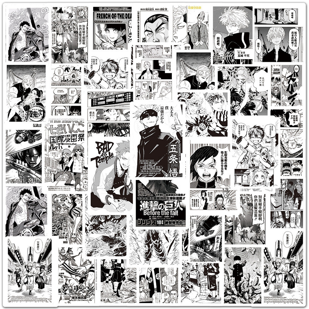 

10/30/50/100PCS Mix Anime Jujutsu Kaisen Hunter×Hunter Stickers Poster Graffiti Decal Laptop Phone Luggage Car Sticker for Kid