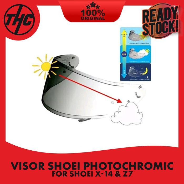 VISOR SHOEI PHOTOCROMIC ORIGINAL ACCESSORIES HELM X14 & Z7