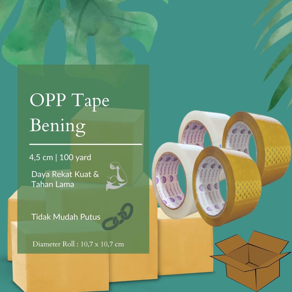 

Lakban Besar Bening & Coklat 2 Inch (45mm x 100 Yard) | Lakban Packing Kuat untuk Kardus