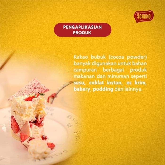 

Promo SCHOKO Belle Rose Cocoa Powder - 1Kg / Coklat Bubuk High Fat 20/22