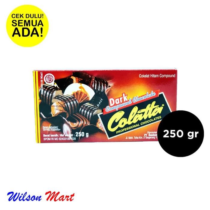 

Promo COLATTA PROFESSIONAL CHOCOLATES DARK COMPOUND CHOCOLATE 250 GRAM