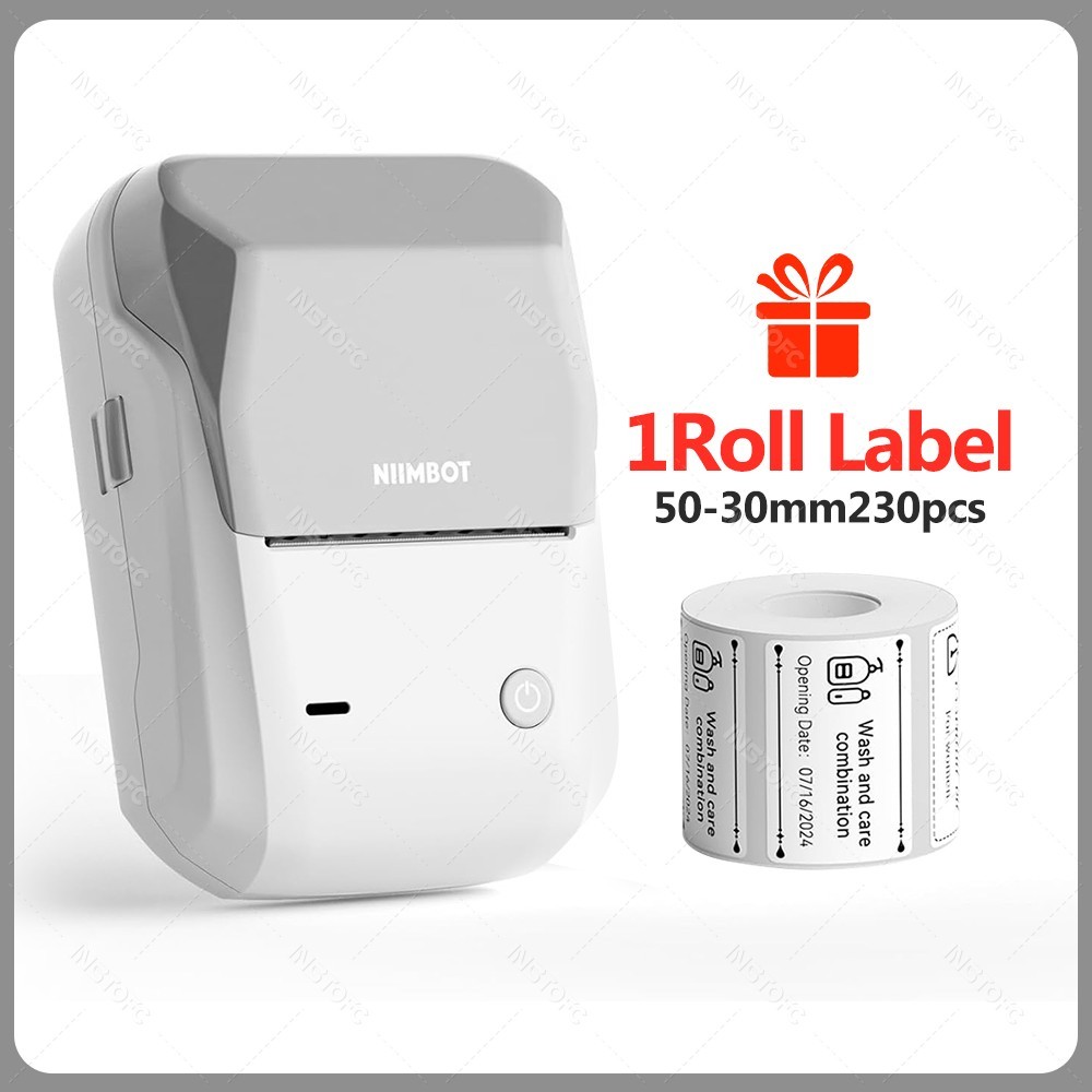

Niimbot B1 Pocket Label Printer Portable Handheld Thermal Label Maker Mini Barcode QR Code Sticker Paper Color Rolls Cable