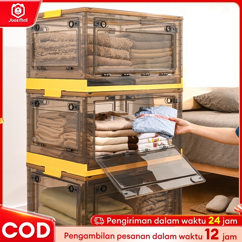 Box penyimpanan plastik Storage Box lipat Kotak Penyimpanan Kapasitas Ekstra Besar Kontainer Box Ser