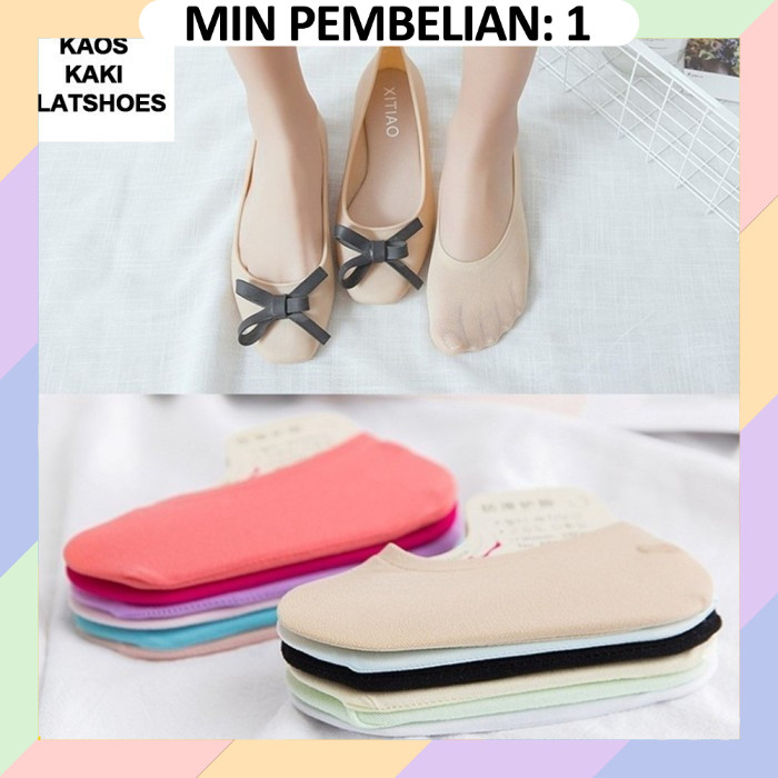 CK03 Kaos Kaki FLAT SHOES Anti Slip Balet Teplek Bawah Mata Kaki 37B3DC