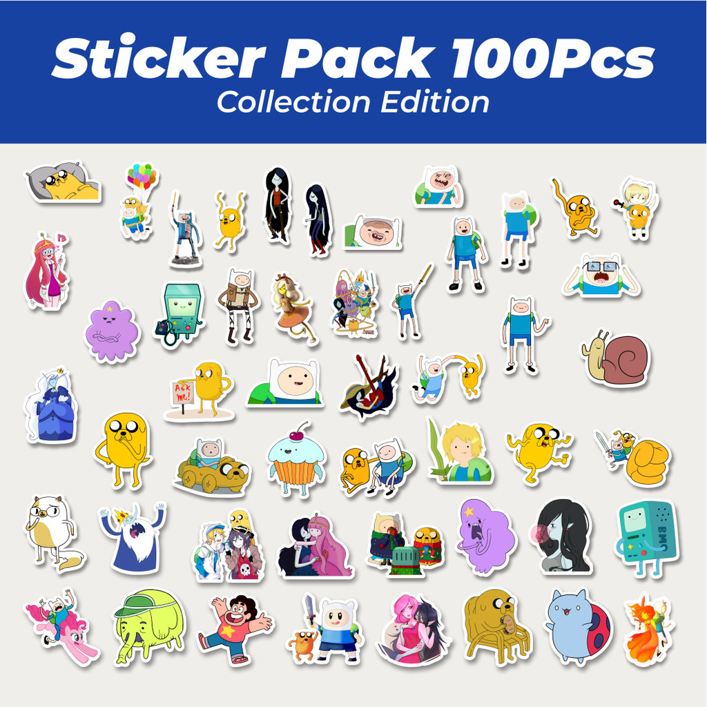 

Hot Stiker Kartun Series Adventure Time Character Mix 5 Lucu Anti Air Stikers Berperekat Waterproof Sticker Decal Buat Motor Helm Buku Journal Koper Casing HP Laptop Botol Minum