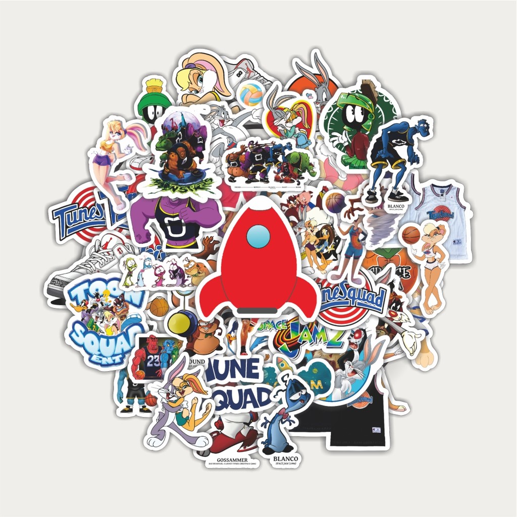 

Sticker Pack Stiker Warner Bros Series Space Jam Character Mix | Sticker TUMBLR | Stiker LAPTOP KOPER HELM