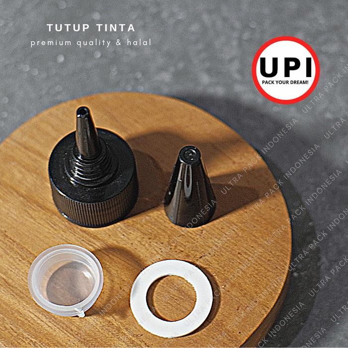 

100PCS TUTUP TINTA KERUCUT NECK 24/410 + PLUG SUMBAT + GASKET - Putih