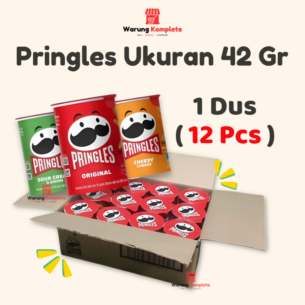 

TERMURAH !! 12 PCS PRINGLES Ukuran Kecil 42gr / Cemilan Camilan Pringles Murah / Keripik Kentang Pringles / Snack Kentang / Selai Kacang/Exp 2026