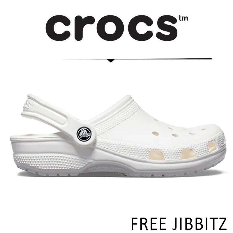 Crocs Unisex Classic Clog - WHITE/Sandal Crocs,Crocs Ori