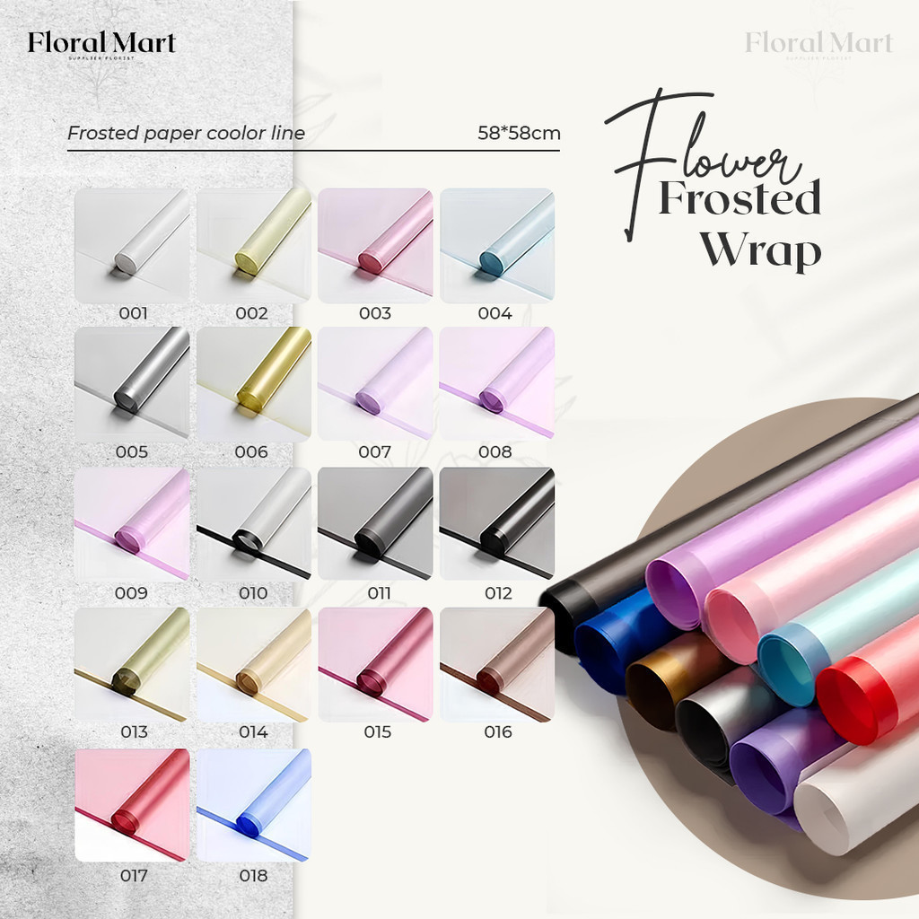 

Kertas Bucket Bunga Korean Line Color Cellophane 5 Lembar | Flower Wrapping Paper Flory mart