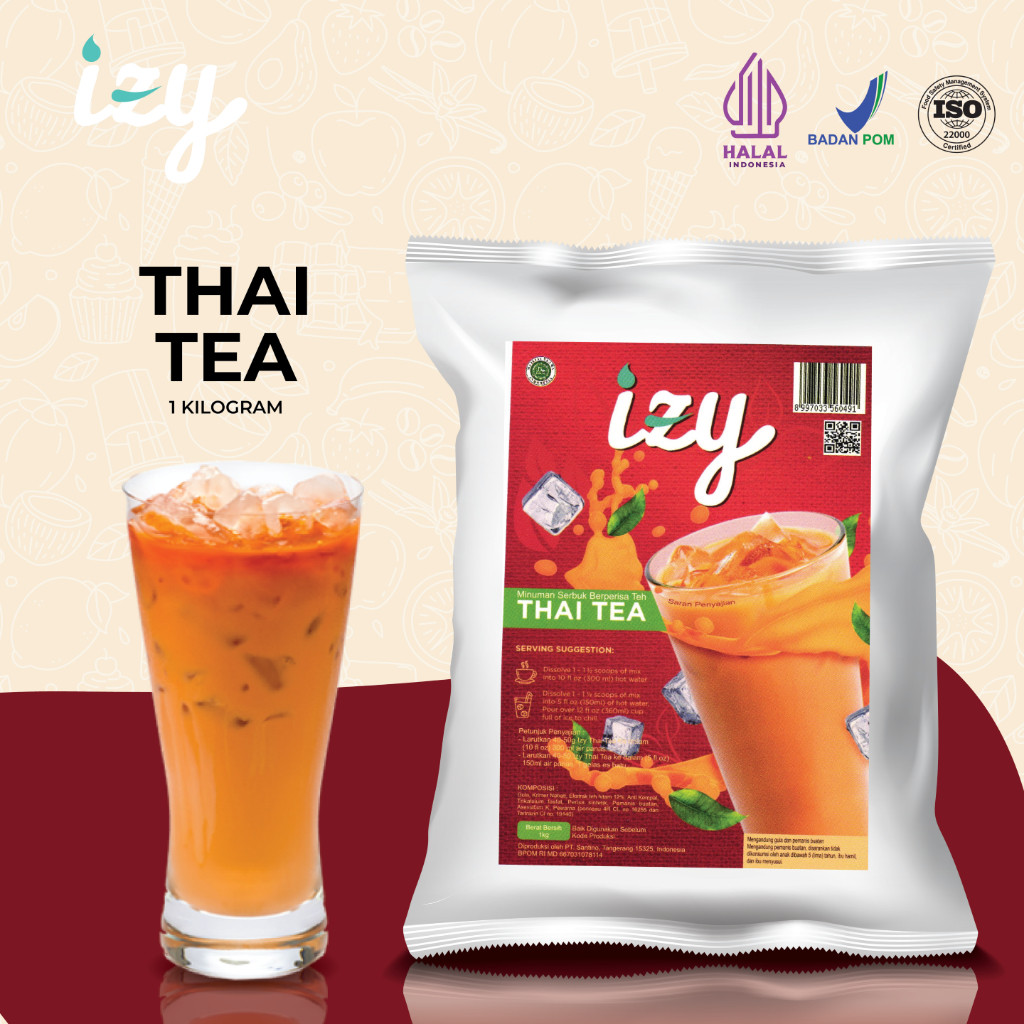 

Izy Powder Drink Thai Tea - Bubuk Minuman Teh Thailand 1 Kg