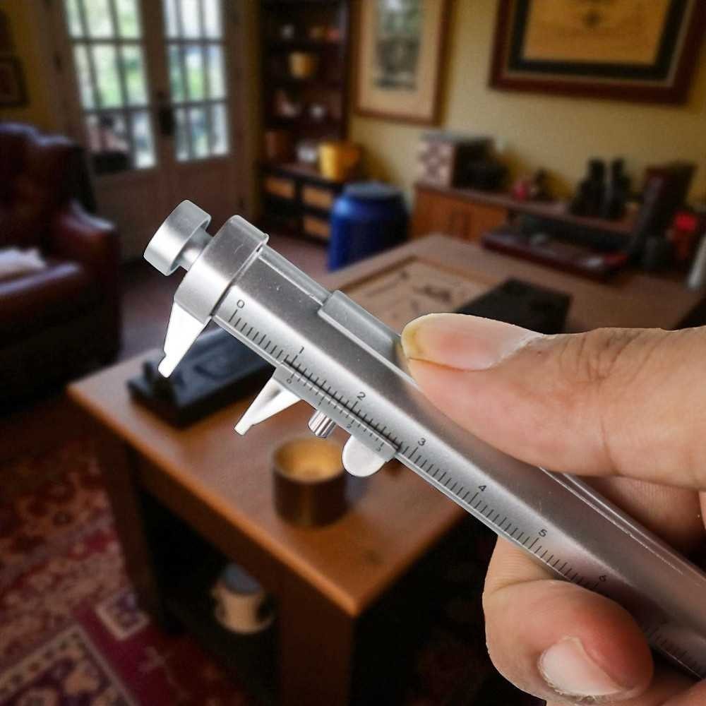 

ANDEASTR Pena Pulpen Ballpoint Pen Caliber Measuring Tool Scale Ruler - B100