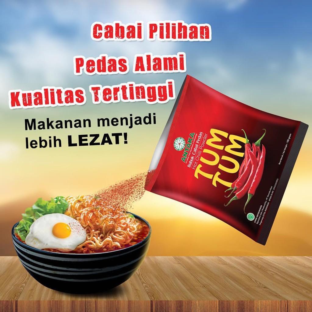 

[COD] (100gr) TUMTUM ANTAKA CABE BUBUK Hot Chilli Powder